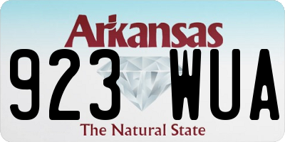 AR license plate 923WUA