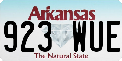 AR license plate 923WUE