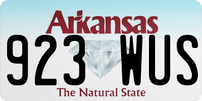 AR license plate 923WUS