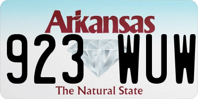 AR license plate 923WUW