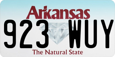 AR license plate 923WUY