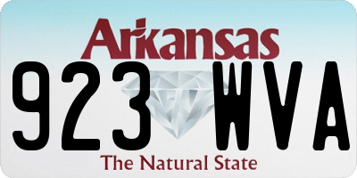 AR license plate 923WVA