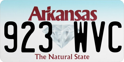 AR license plate 923WVC