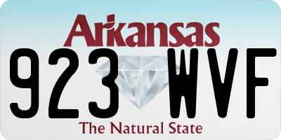 AR license plate 923WVF