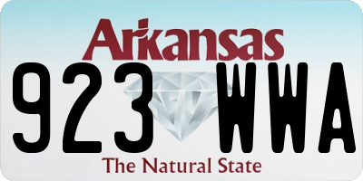 AR license plate 923WWA