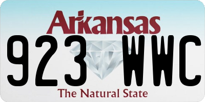 AR license plate 923WWC