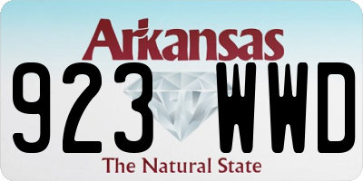 AR license plate 923WWD