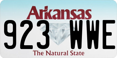 AR license plate 923WWE