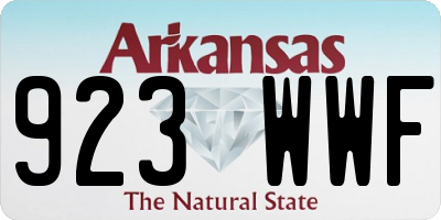 AR license plate 923WWF