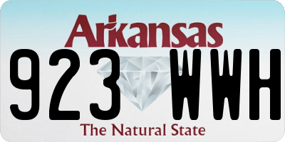 AR license plate 923WWH