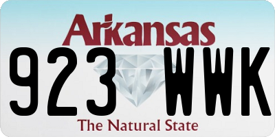 AR license plate 923WWK