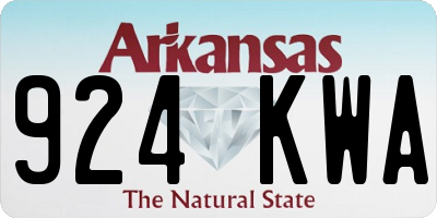 AR license plate 924KWA