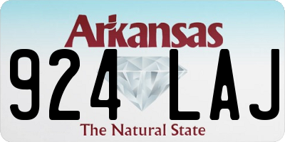 AR license plate 924LAJ