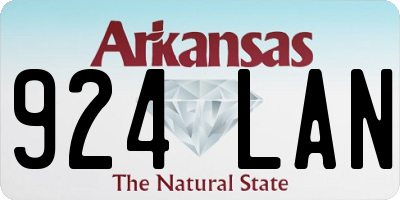 AR license plate 924LAN