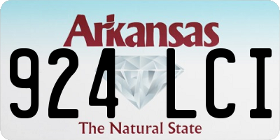 AR license plate 924LCI