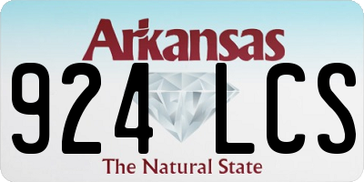 AR license plate 924LCS