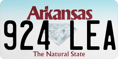 AR license plate 924LEA