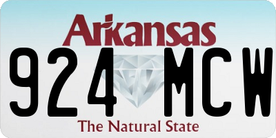 AR license plate 924MCW