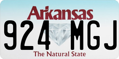 AR license plate 924MGJ