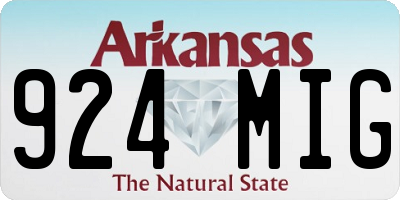 AR license plate 924MIG