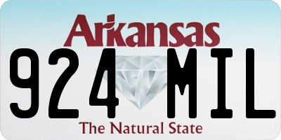 AR license plate 924MIL