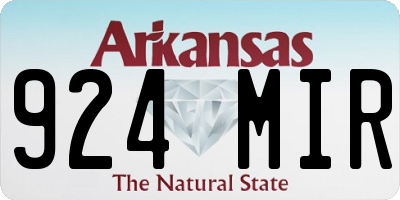 AR license plate 924MIR
