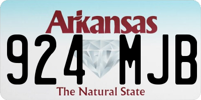 AR license plate 924MJB