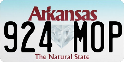 AR license plate 924MOP