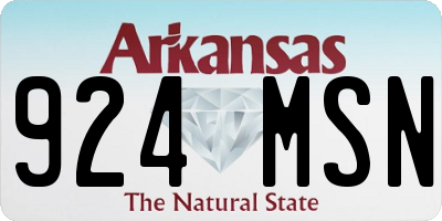 AR license plate 924MSN