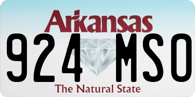 AR license plate 924MSO
