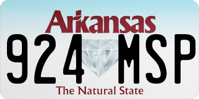 AR license plate 924MSP