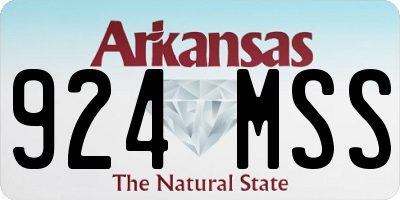 AR license plate 924MSS