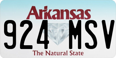 AR license plate 924MSV