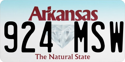 AR license plate 924MSW