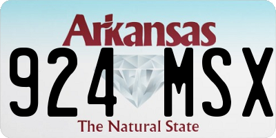 AR license plate 924MSX