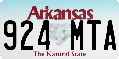 AR license plate 924MTA