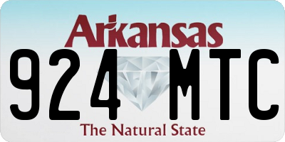AR license plate 924MTC
