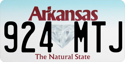 AR license plate 924MTJ
