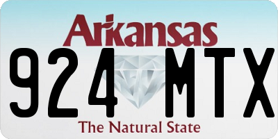 AR license plate 924MTX