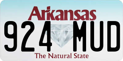 AR license plate 924MUD