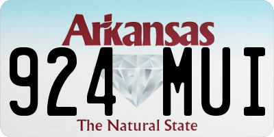 AR license plate 924MUI