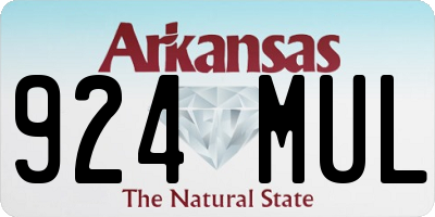 AR license plate 924MUL