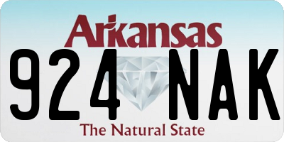 AR license plate 924NAK