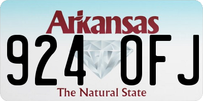 AR license plate 924OFJ