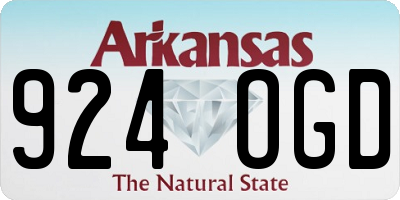 AR license plate 924OGD