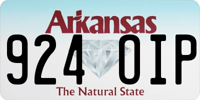 AR license plate 924OIP