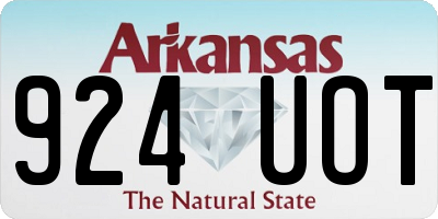 AR license plate 924UOT