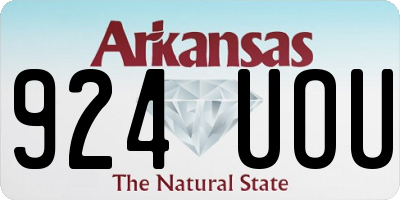 AR license plate 924UOU