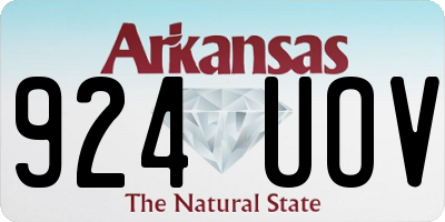 AR license plate 924UOV