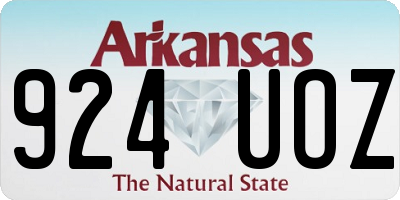 AR license plate 924UOZ